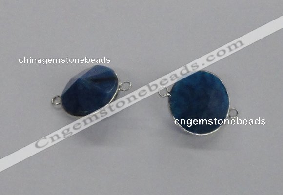 NGC880 15*20mm bicone agate gemstone connectors wholesale