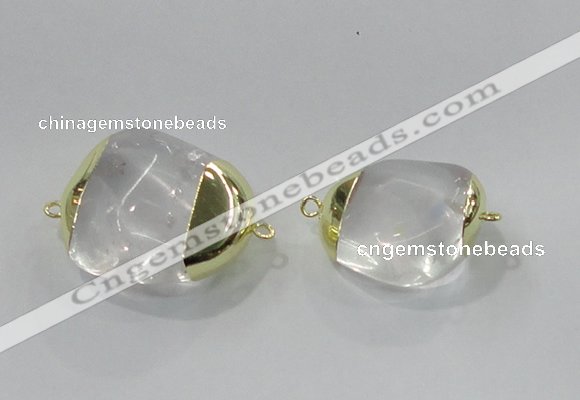NGC892 20*25mm - 30*35mm freeform crystal glass connectors