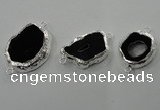 NGC96 25*30mm - 35*40mm freeform druzy agate connectors wholesale