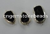 NGC97 25*30mm - 35*45mm freeform druzy agate connectors wholesale