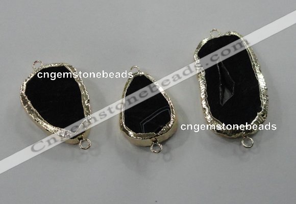 NGC97 25*30mm - 35*45mm freeform druzy agate connectors wholesale