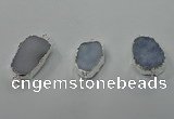 NGC99 18*25mm - 25*35mm freeform druzy agate connectors wholesale