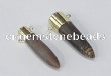 NGC994 10*40mm – 15*50mm bullet agate gemstone connectors