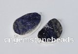 NGC996 20*30mm – 30*40mm freeform sodalite gemstone connectors