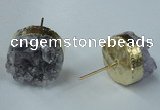 NGE05 16mm - 18mm freeform druzy amethyst earrings wholesale