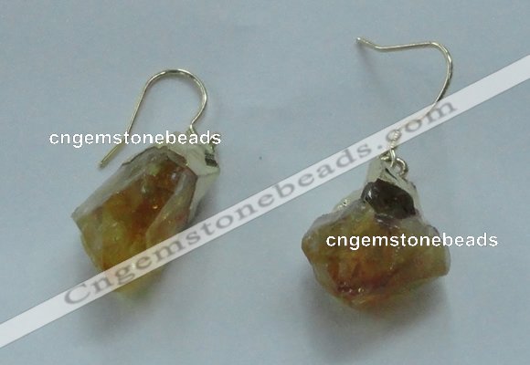 NGE08 13*18mm - 15*20mm nuggets citrine gemstone earrings wholesale