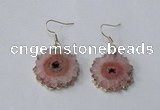 NGE131 18*20mm - 20*25mm freeform druzy agate gemstone earrings