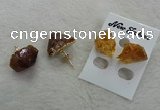 NGE135 12*14mm - 13*18mm nuggets citrine gemstone earrings