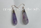 NGE14 10*40mm teardrop agate gemstone earrings wholesale