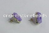 NGE140 12*14mm - 15*18mm freeform druzy agate gemstone earrings