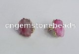 NGE141 12*14mm - 15*18mm freeform druzy agate gemstone earrings