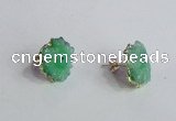 NGE143 12*14mm - 15*18mm freeform druzy agate gemstone earrings