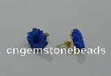 NGE144 12*14mm - 15*18mm freeform druzy agate gemstone earrings