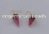 NGE155 11*20mm – 12*22mm cone agate gemstone earrings wholesale