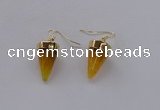 NGE156 11*20mm – 12*22mm cone agate gemstone earrings wholesale