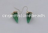 NGE158 11*20mm – 12*22mm cone agate gemstone earrings wholesale