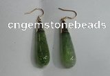 NGE16 10*40mm teardrop agate gemstone earrings wholesale