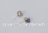 NGE164 4*6mm – 5*8mm freeform lavender amethyst earrings