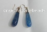 NGE17 10*40mm teardrop agate gemstone earrings wholesale