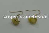 NGE170 5*8mm - 6*10mm nuggets druzy agate earrings wholesale