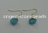 NGE173 5*8mm - 6*10mm nuggets druzy agate earrings wholesale