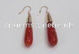 NGE19 10*40mm teardrop agate gemstone earrings wholesale