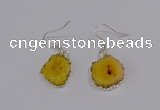 NGE206 18*20mm - 20*25mm freeform druzy agate gemstone earrings