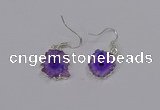 NGE207 18*20mm - 20*25mm freeform druzy agate gemstone earrings