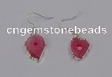 NGE208 18*20mm - 20*25mm freeform druzy agate gemstone earrings