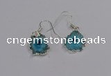 NGE209 18*20mm - 20*25mm freeform druzy agate gemstone earrings