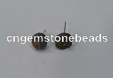 NGE217 8mm coin druzy agate gemstone earrings wholesale