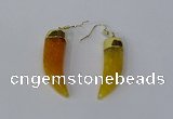 NGE227 10*40mm - 12*45mm oxhorn agate gemstone earrings wholesale