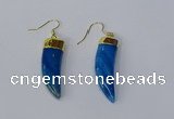 NGE230 10*40mm - 12*45mm oxhorn agate gemstone earrings wholesale