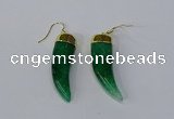 NGE231 10*40mm - 12*45mm oxhorn agate gemstone earrings wholesale