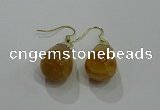 NGE234 15*20mm teardrop agate gemstone earrings wholesale