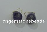 NGE235 15*20mm teardrop agate gemstone earrings wholesale