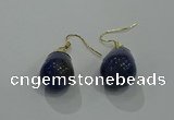 NGE237 15*20mm teardrop agate gemstone earrings wholesale