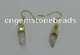 NGE250 5*16mm - 5*18mm sticks white crystal gemstone earrings