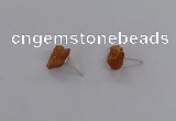 NGE253 8*12mm - 10*14mm nuggets druzy agate gemstone earrings