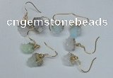 NGE26 10*14mm - 12*16mm nuggets druzy quartz earrings wholesale
