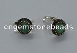 NGE283 15mm - 16mm coin australia chrysoprase earrings wholeasle