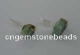 NGE310 6*8mm - 8*10mm nuggets amazonite earrings wholesale