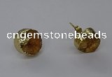 NGE313 12mm - 14mm freeform druzy agate earrings wholesale