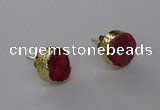 NGE315 12mm - 14mm freeform druzy agate earrings wholesale