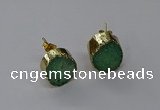 NGE317 12mm - 14mm freeform druzy agate earrings wholesale