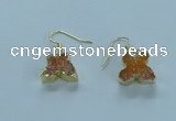 NGE354 10*14mm - 12*16mm butterfly druzy agate earrings wholesale