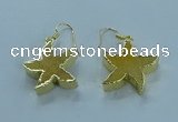 NGE390 20mm - 22mm starfish druzy agate earrings wholesale