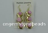 NGE394 10*32mm - 12*38mm druzy agate gemstone earrings