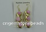 NGE394 10*32mm - 12*38mm druzy agate gemstone earrings