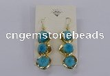 NGE395 10*32mm - 12*38mm druzy agate gemstone earrings